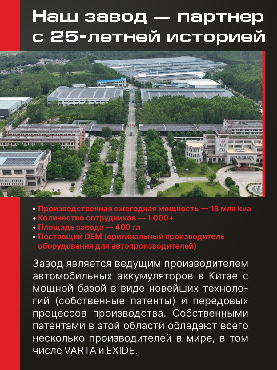 Завод-партнёр EXLINE по производству аккумуляторов AGM
